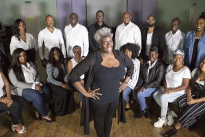 Karen Gibson and The Kingdom Choir. PRESS ASSOCIATION Photo. Picture date: Monday April 23, 2018. See PA story WEDDING Music. Photo credit should read: Rick Findler/PA Wire